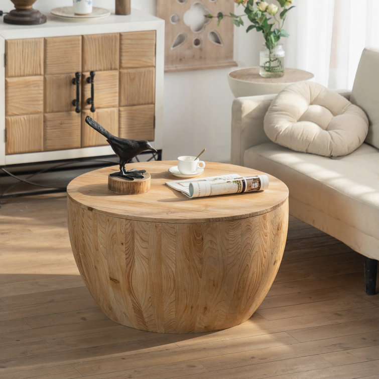 Light wood top coffee table